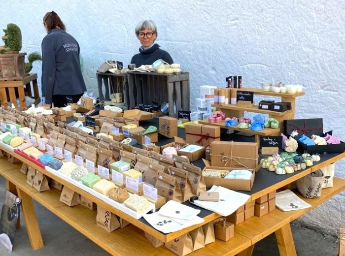 Handwerk Stand auf Hoffest in der Ölmühle Garting