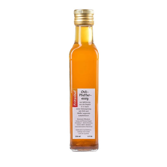 Chili-Pfeffer-Essig in Glasflasche, 250 ml – vom Fritznhof